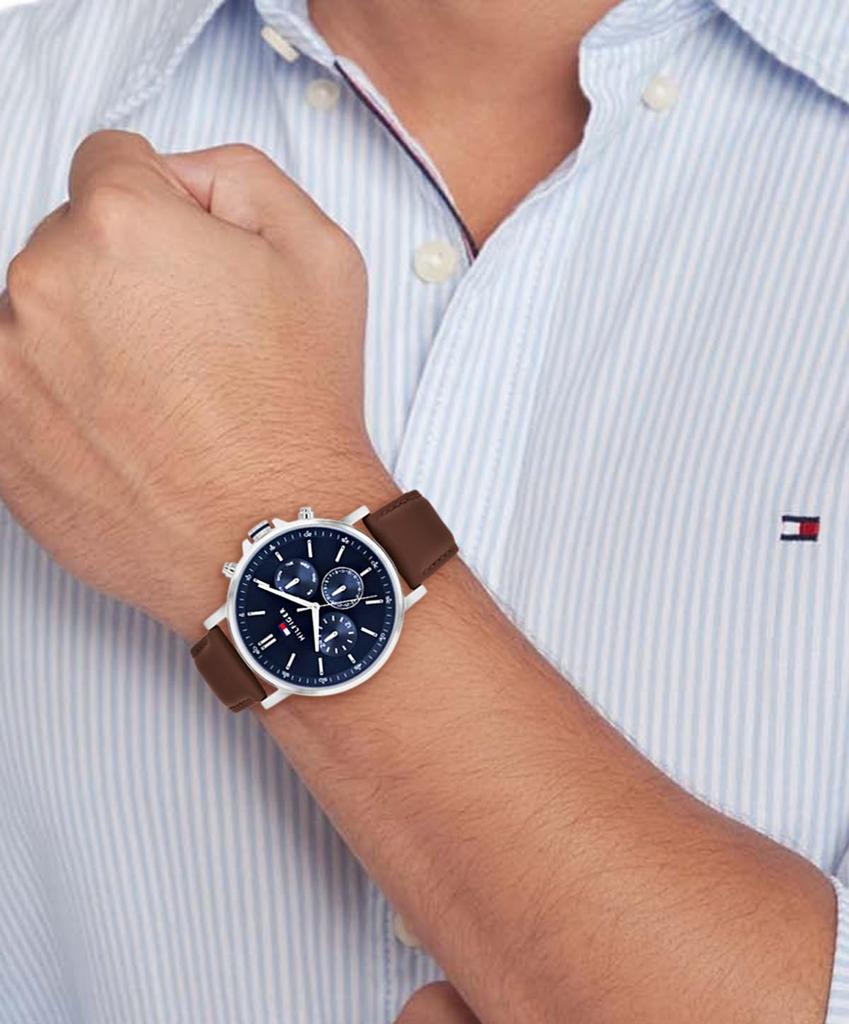 Navy Leather 1710585 [Tommy Hilfiger][Authentic] Men's Watch, Dial, Strap,