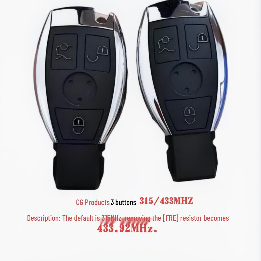 Mercedes BGA Semi-Smart Remote Key - 3 Button, 315/433 MHz Frequency 15x13