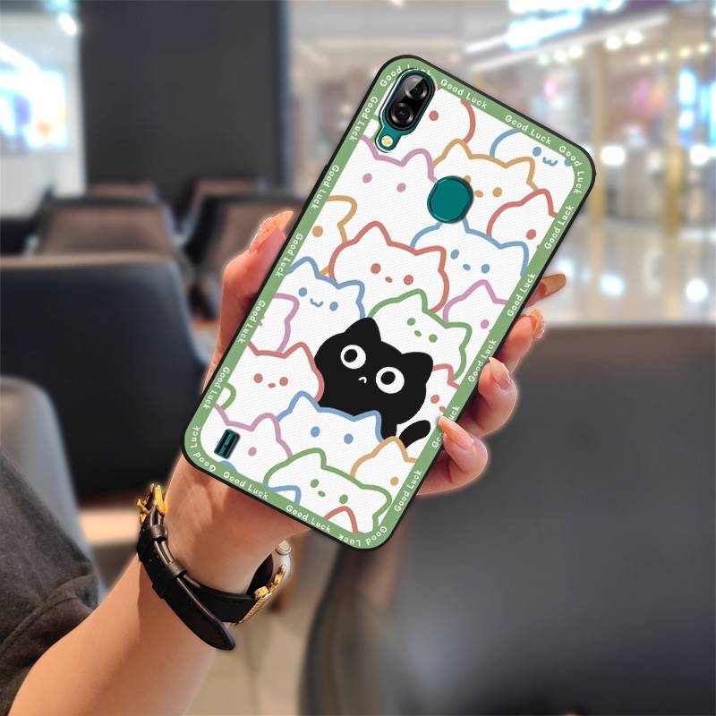 Durable Cute Phone Case For Blackview A60 Pro Waterproof Silicone Graffiti Anti-knock Phone Pouch TPU Soft Case Cartoon