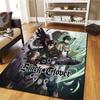 Black Clover Carpet Rug For Living Room Bedroom Home Sofa Decoration Kids Play Nonslip Floor Mat