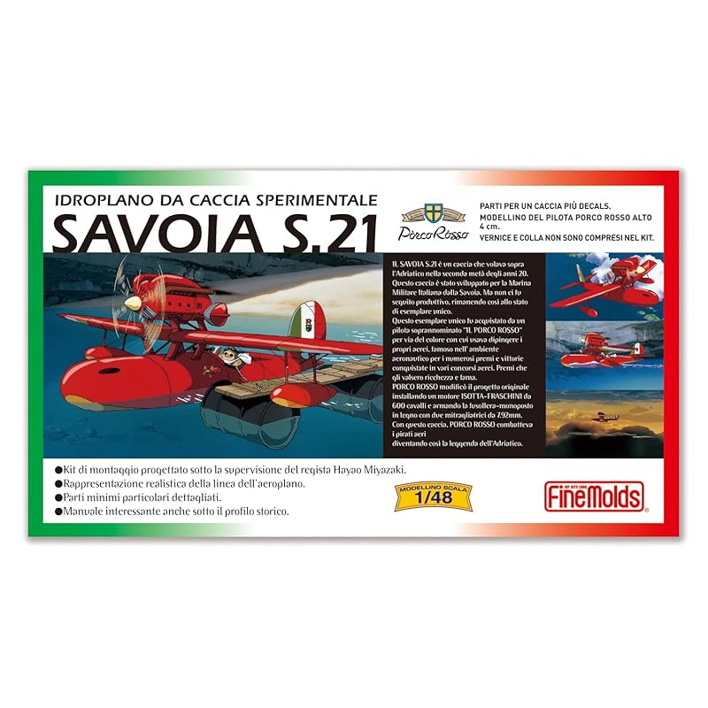 Fine Molds Porco Rosso SAVOIA Savoia S.21 Prototype Fighter Flying Boat 1/48 Scale Plastic Model FG1