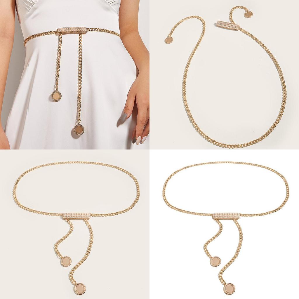 Chain Waist Metal Women With Pearl Buckle For Elegant Summer Outfits Winter