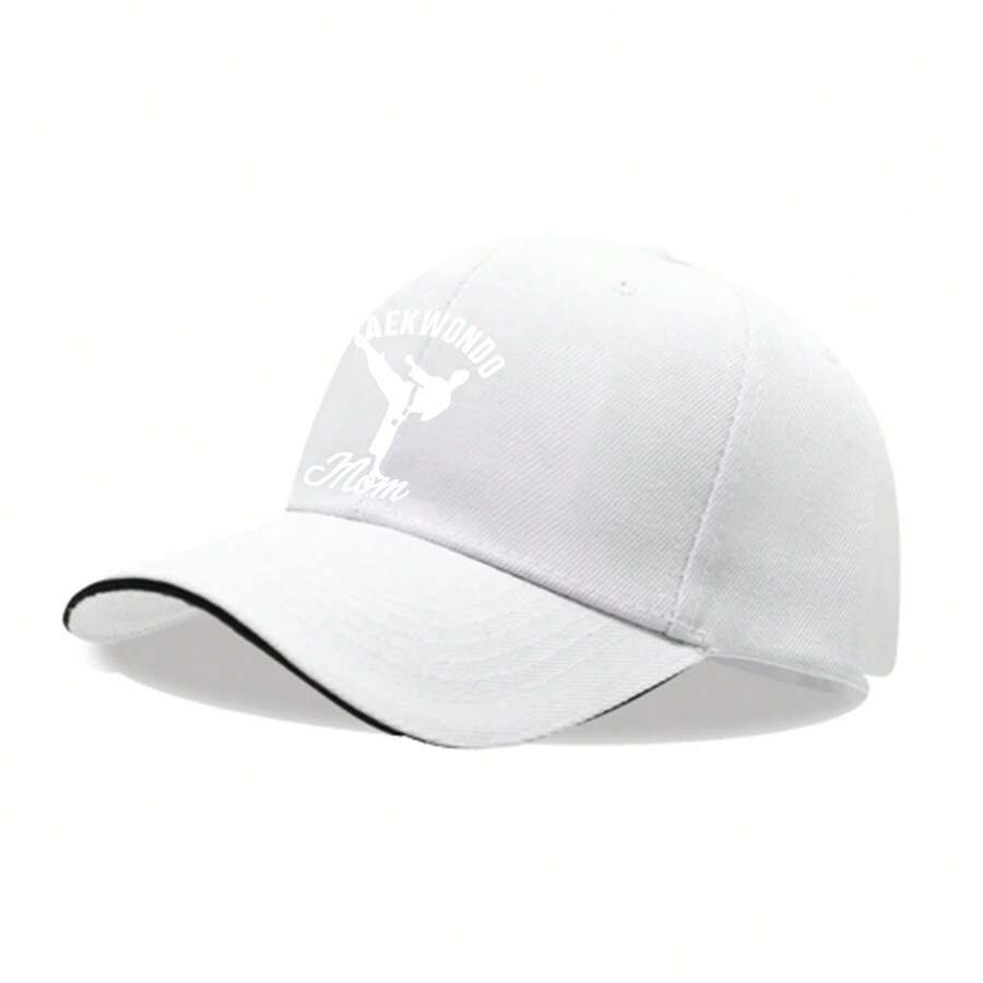 Taekwondo Mom Printed Adjustable Baseball Cap For Women Casual Breathable Sports Fan Hat