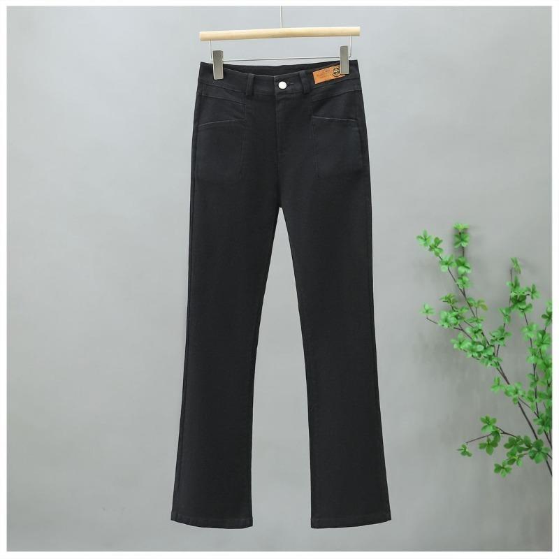 Women's High-Waist Flared Pants Slim Fit Casual Long Trousers
