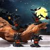 4Pcs Halloween Tree Ghostly Collectible Miniature Figurine Horror Resins Figure for Festivals Garden Landscape Ornaments