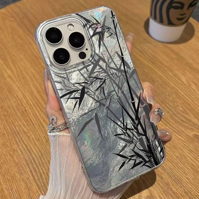 

Чехол для телефона с дизайном Бамбуковые чернила для iPhone 17, 16 Pro, 15, 14 Pro Max, 13 - Европейский и американский стиль iPhone 16E