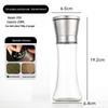 Tall Stainless Steel and Glass Pepper Grinder