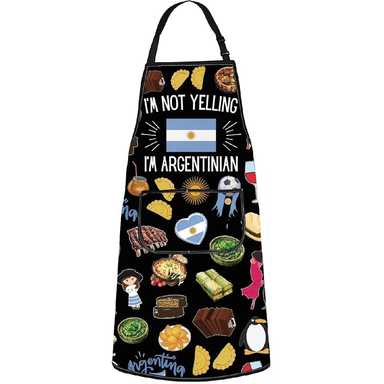 G2TUP Argentina Aprons With Pocket Argentinan Flag Apron Buenos Aires Sun Gifts Argentinian Kitchen Apron Argentina
