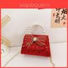 Princess Artificial Pearl Handbag For Kids With Light Cushioning And Satin Lining For Daily Use