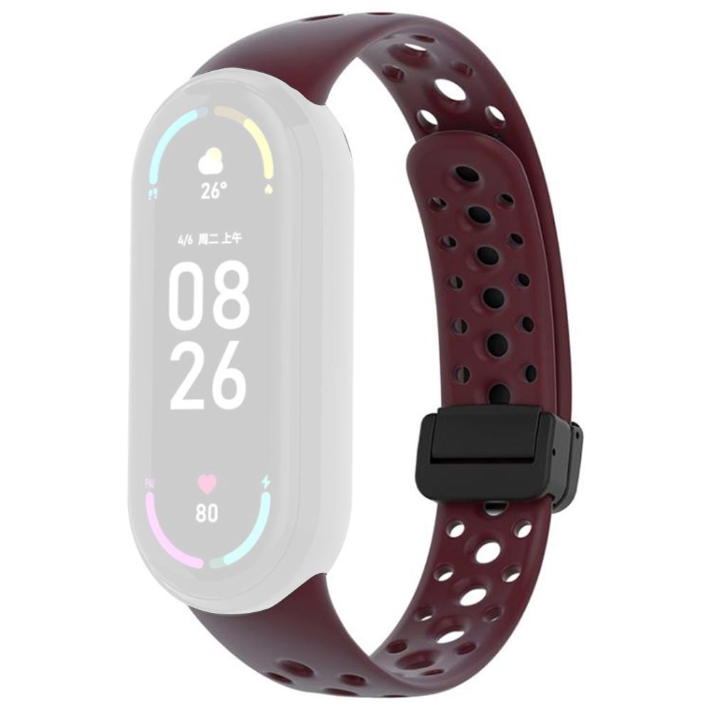 

Magnetic Silicone Strap for Xiaomi Smart Band 10/9/8 Breathable Replacement Watch Band