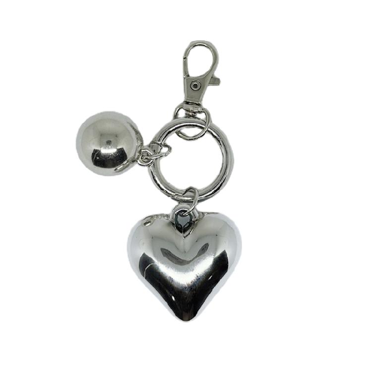 Cute Big Heart Keychain Exquisite Little/Big Ball Pendant Key Chain Decoration big round beads