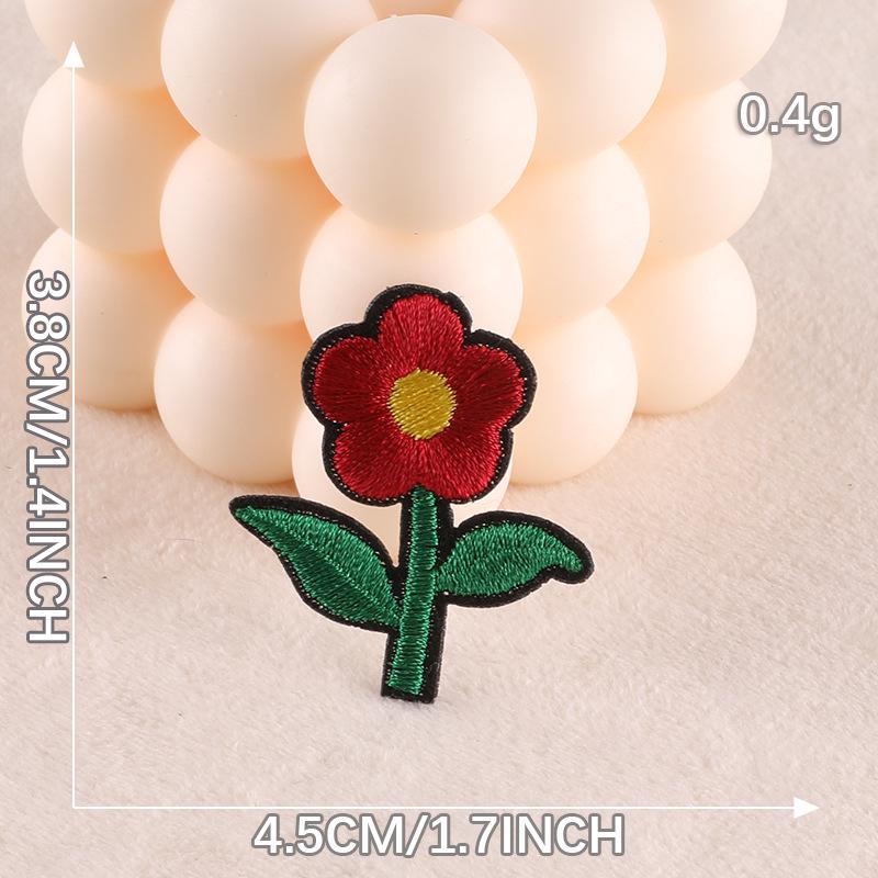 Rose Flower Embroidery Cloth Patch - European & American Style DIY Sticker for Shoes, Hats, Clothing Accessories