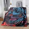 Fullmetal Alchemist Dark Anime Throw Blanket, Edward Elric Magic Circle Print Soft Flannel Blanket, Bedroom Sofa Decor Gift