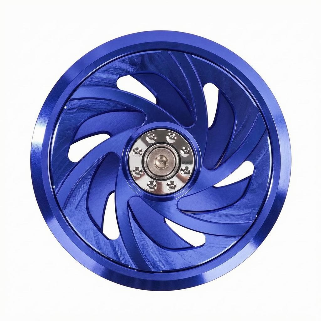 Guarding Motorcycle Fan Cover | Openwork Spiral Cutouts, Lightweight Aluminum Alloy, Cooling