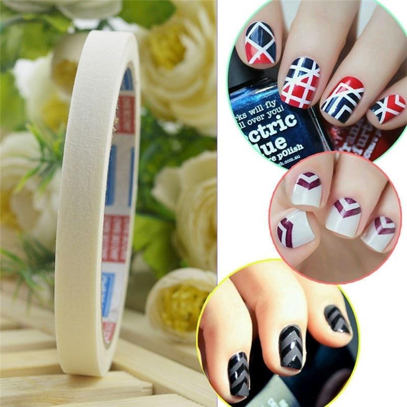 2 Pcs Fashion DIY Nail Art Tool Tips Protect Masking Tapes Striping Line Sticker Decor