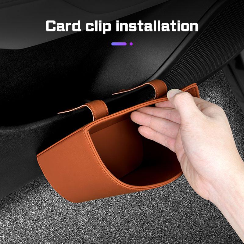 AAAOT1 For BMW M M3 M5 E36 E39 E46 E60 E90 E91 E92 F15 F30 X1X3 X5 Leather Car Storage Box Portable Door Hanging Bin,Backrest Trash can