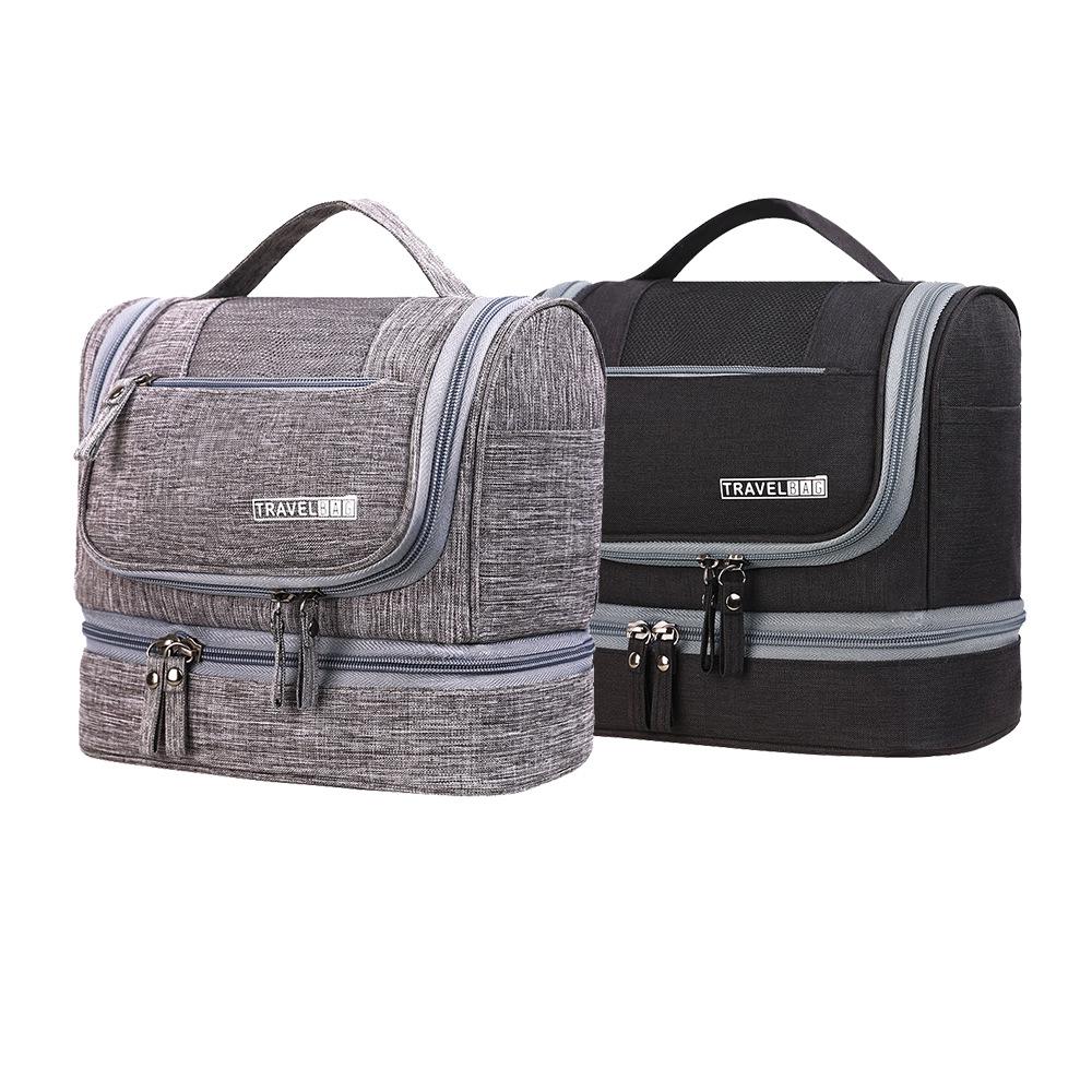 Waterproof Cationic Toiletry and Makeup Bag for Men and Women - Portable Wet/Dry Storage for Business Trips