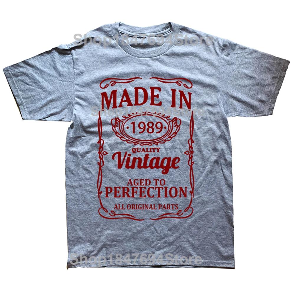 Made In 1989 All Original Part T Shirt Funny Men Short Sleeves Vintage Classic Birthday Gift Cotton Comfortable Party Tshirt