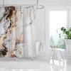 Marble Texturxury Bathroe Luom Shower Curtain Modern Polyester Fabric Shower Curtain Bathtub Accessories Bath Screen with Hooks