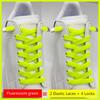 Schoenveters zonder strik Elastische veters Sneakers 8MM Verbreed Plat Elastisch Schoenveters zonder strikken Kinderen Volwassenen Schoen Accessoires