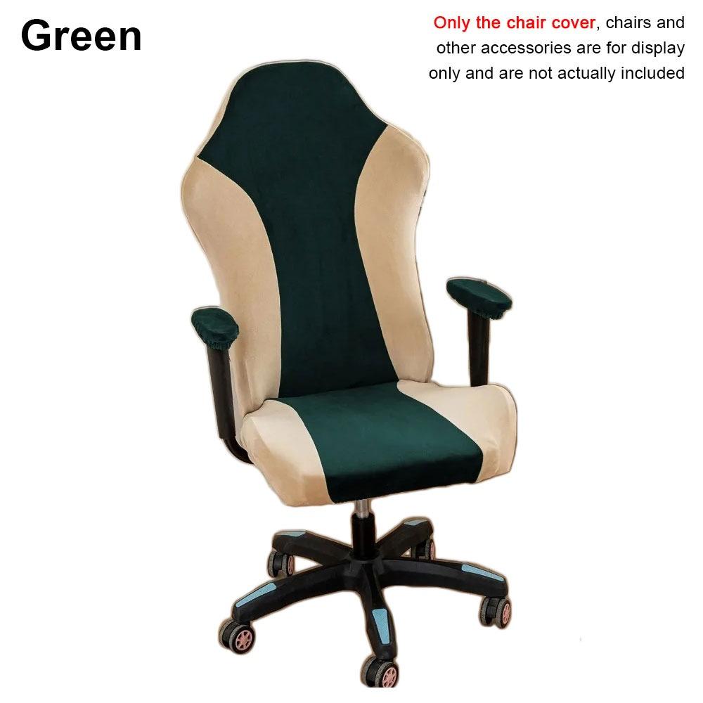 1Set Fleece Jacquard Chair Cover Set Office Computer Chair Seat Protect Covers Gaming Chair Cover