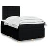 VidaXL Slatted Bed Base with Mattress Black 120x190 Cm Fabric 3291997