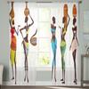 African Women Bottle Sheer Window Curtains For Living Room Bedroom Girls Room Decoration Tulle Curtains