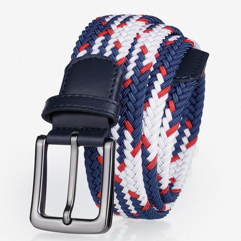 Men's Elastic Belt Canvas Casual Fashion Stretch Braided Working Belt High Quality Elastic for Pants Jeans Trouser Male Straps