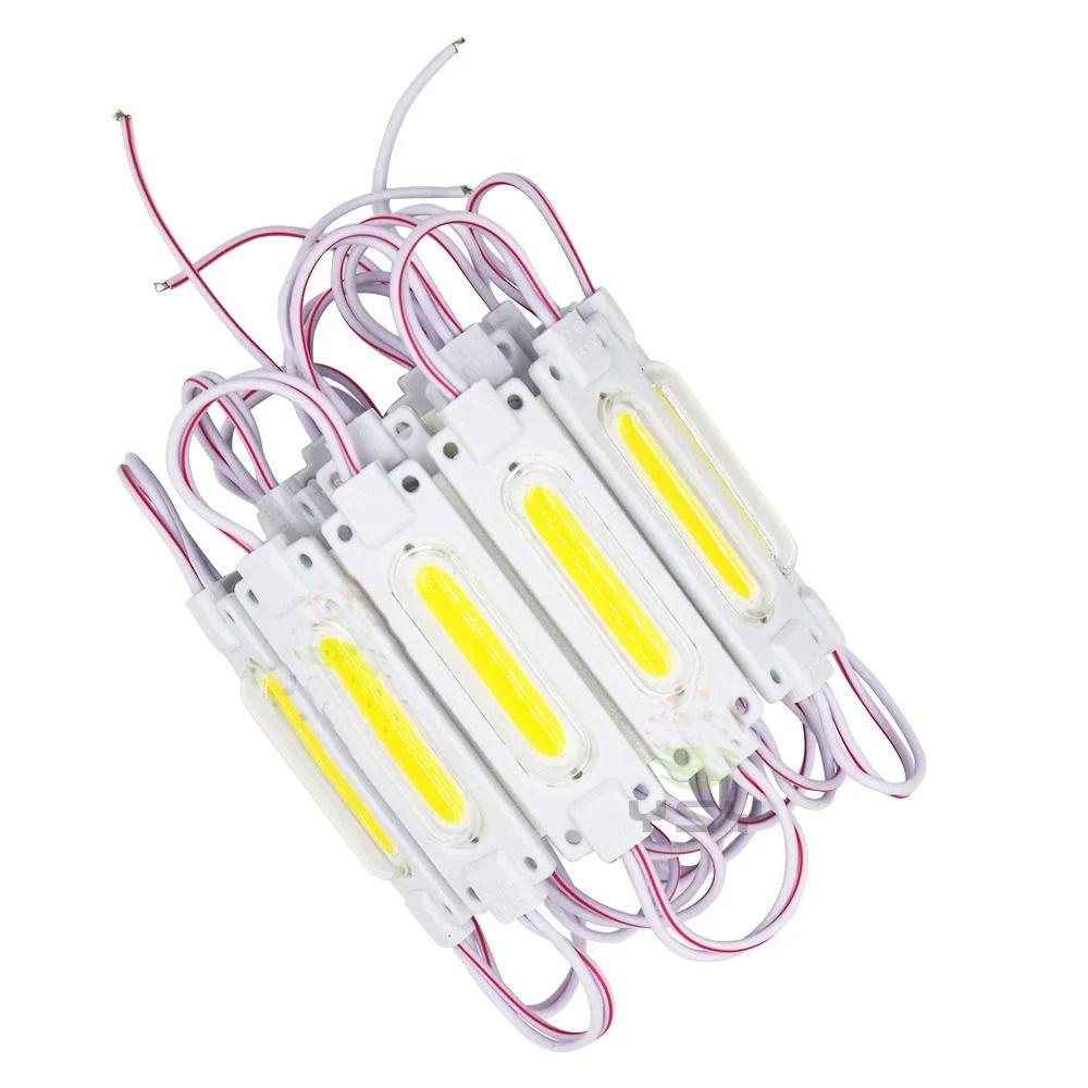 10pcs/lot 12V COB LED Module Waterproof Indicator Light Warning Lamp LED Back Light  Sign Channel