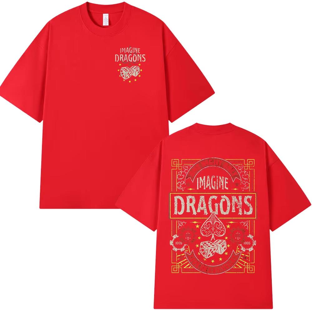 Rock Band Imagine Dragons Music Album T Shirt Fashion Hip Hop Tshirt Unisex WOMEN Cotton Comfort Short Sleeve Tshirts Streetwear