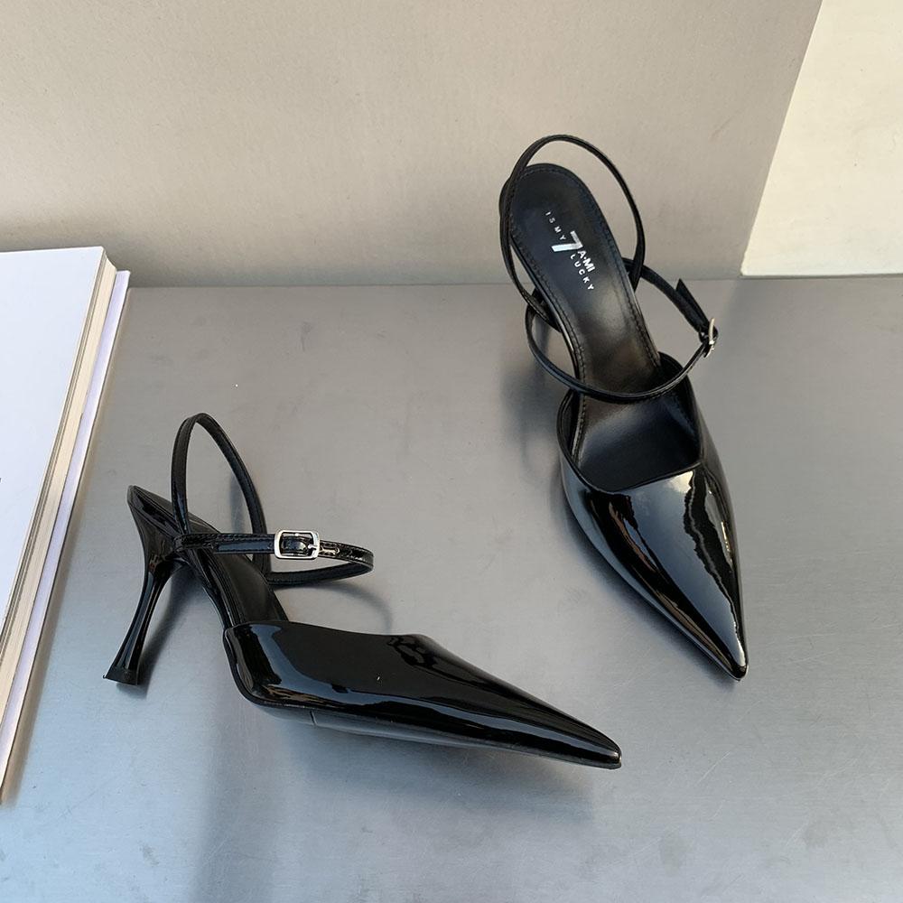 

fashion Pointed Toe Women Sandals 2024 New Arrivals Fashion Dress Shoes Stiletto Thin High Heels Party Pumps Dress Shoes 2024 News 5.5 чёрный