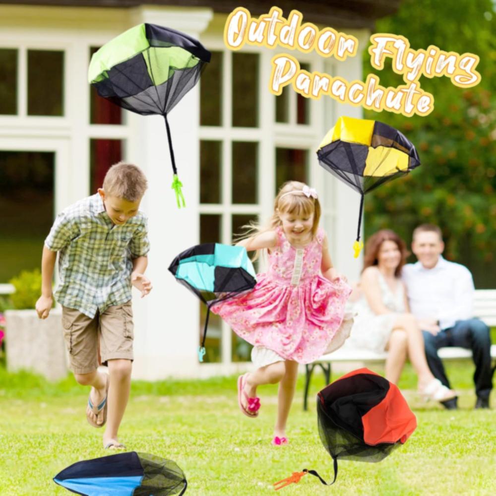 10 Pcs Parachute Toy, Tangle Free Outdoor Flying Parachute, Hand Throw Flying Toys for Kids Boys Girls Gifts, Party Favors
