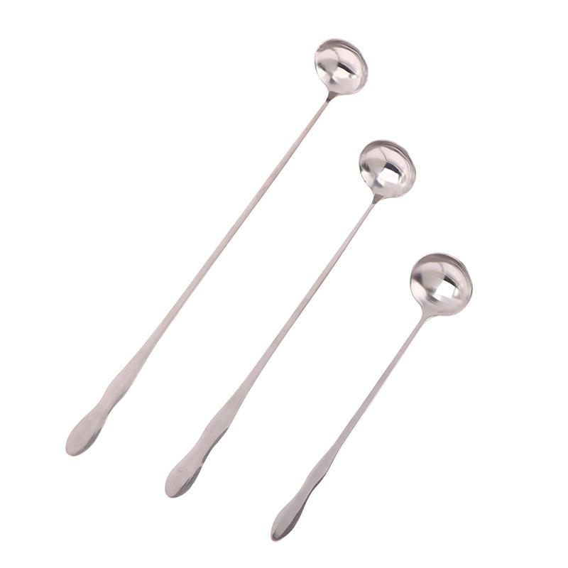 1 kus Nerezová ocel Lžíce na míchání s dlouhou rukojetí Lžíce na zmrzlinu Dezertní lžíce Nádobí