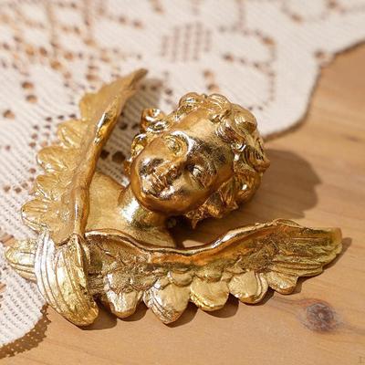 Cherub Wall Sculpture Art Decor Adornment Housewarming Gift Wing Angel Statue Lovely Resin