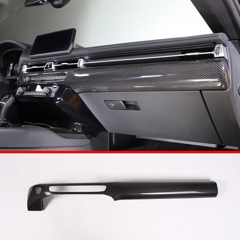 Real Carbon Fiber For Toyota Supra MK5 A90 2019-2025 Center Console Steering Wheel Interior Gear Decoration Mirror Trim Sticker