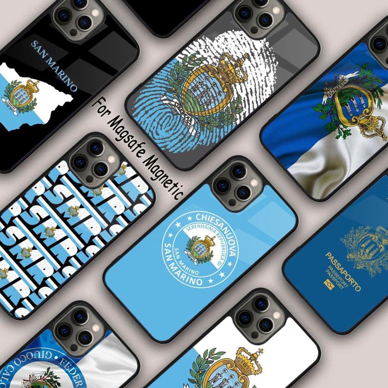 San Marino Flag Magnetic Phone Case For APPLE iPhone 17 Air 16 14 13 12 Pro Max 15 Plus Wireless Charge With MagSafe Cover