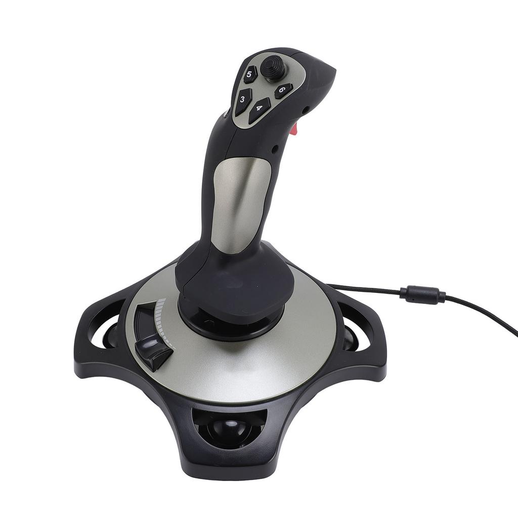 Flugsimulator Joystick Controller USB Kabelgebunden Flight Stick mit Vibration und Schubregler für Win 7 8 10 11