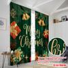 2pcs,2D Plane Printing Curtains Digital Printed Tree and Presents Polyester (without Rod) Holiday Perfect for Bedroom, Kitchen,