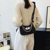 Stylish Chic Crescent Shoulder Bag 2024 Trendy Summer Pu Crossbody Bag