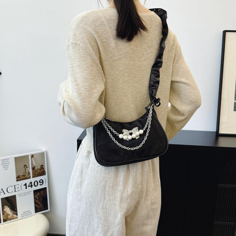 Stylish Chic Crescent Shoulder Bag 2024 Trendy Summer Pu Crossbody Bag