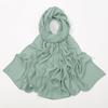 Women Heavy Chiffon Hijab Scarf Premium Chiffon Muslim Hijabs Plain Good Stitching Maxi Wrap Solid Color Musulman Femme Shawls