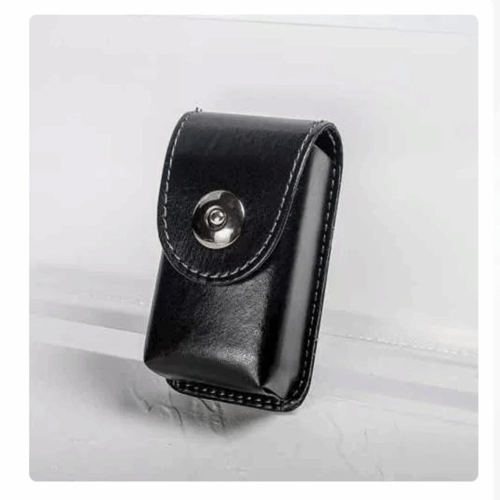 Anti Squeeze Leather Glass Pouch Belt Loop Fold Spectacle Box Eyeglass Case Field Work