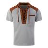 Men's Color Blocked Hooded Top With Pockets  Casual And Comfortable Short Sleeved Shirt