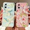 For Xiaomi Redmi 12C Case Cute Cat Luxury Butterfly Painted Cover 6.71'' Soft Silicone Phone Cases For Redmi 12C Redmi12C Fundas
