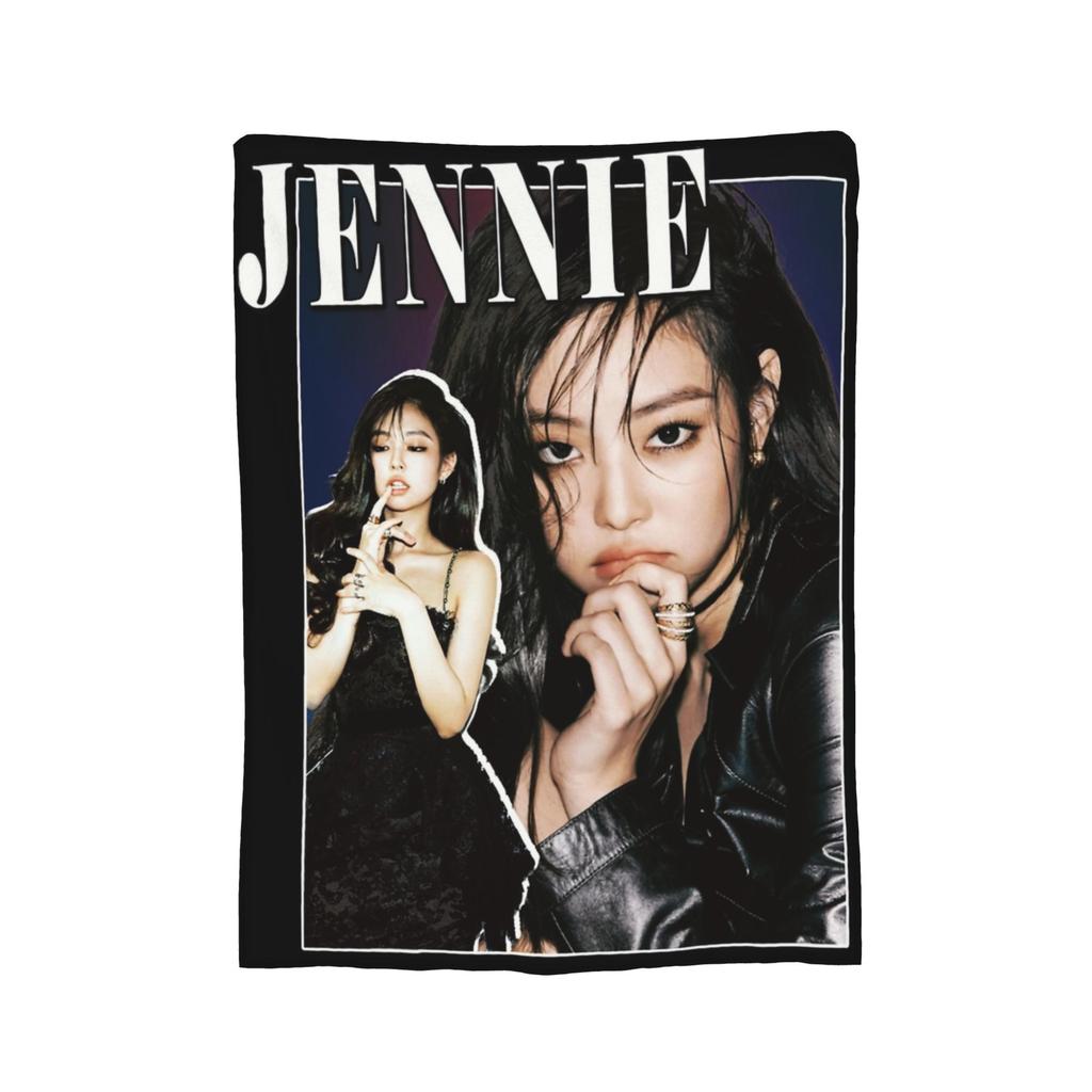 Coperta Jennie Kim Velluto Stampato Multifunzione Leggera Sottile Coperte da Lancio per Divano Letto da Esterno