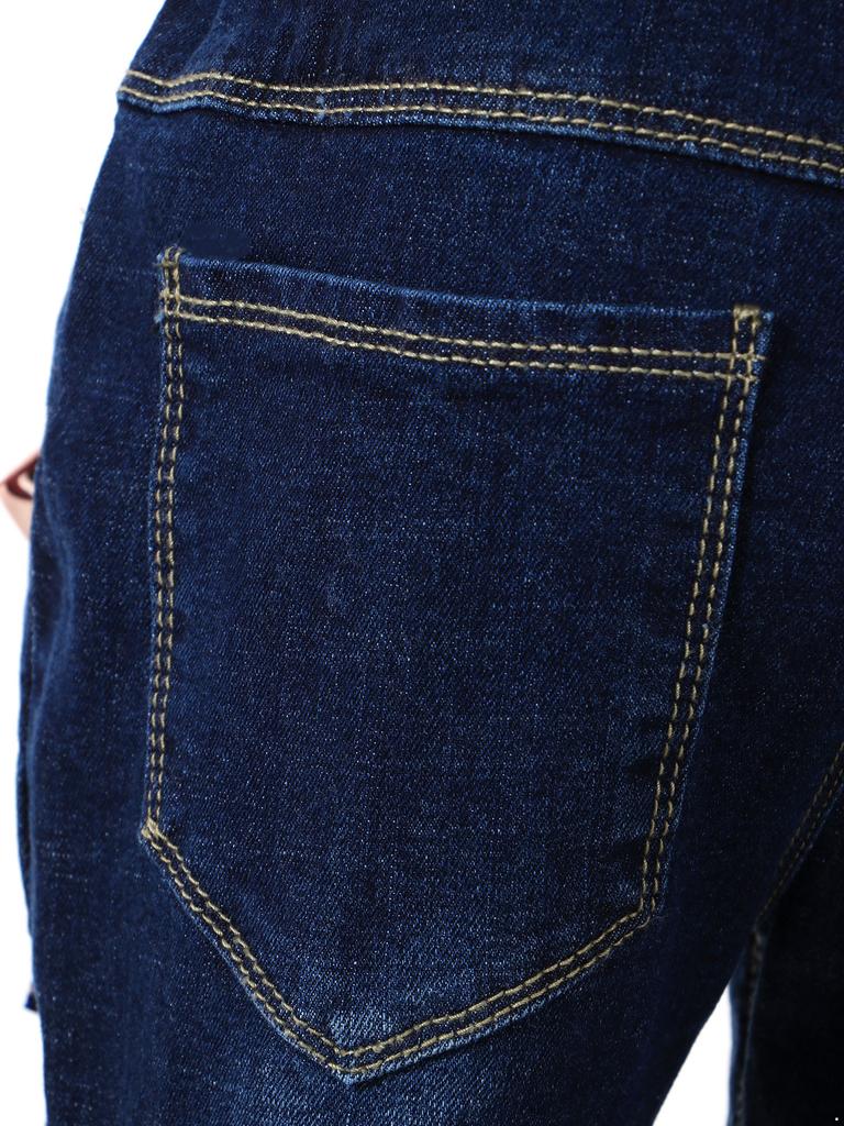 Kids Girls Denim Bell Bottom Pants Elastic Waist Bowknot Tassel Hem Stylish Long Trousers for Casual Wear