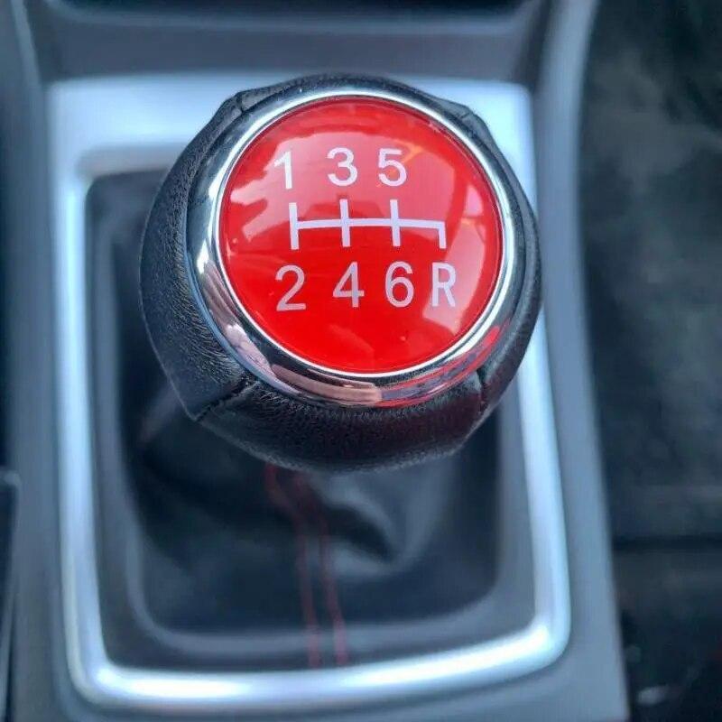 Car Styling Leather Gear Shift Knob Stick Shifter Lever Head For SUBARU LEGACY OUTBACK FORESTER IMPREZA STI WRX 2009-2018