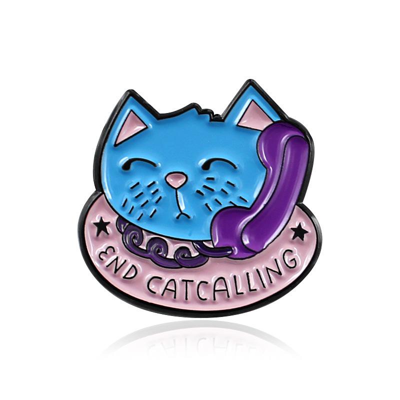 Cute Cat Panda Brooch For Girls Women Beautiful Rose Daisy Badge Fashion Backpack Enamel Pins Jewelry Valentine'S Day Gifts
