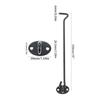 2pcs Black Crescent window lock Cabin Hooks Eye Latch Stainless Steel safety switch 3/4/6/8/10/12/14/16inch Holder with screws