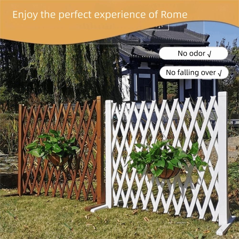 Rozciągliwe Drewniane Ogrodzenie Trwałe/bezwonne Rozszerzone Ogrodzenie Kratowe Dekoracja Ogrodu